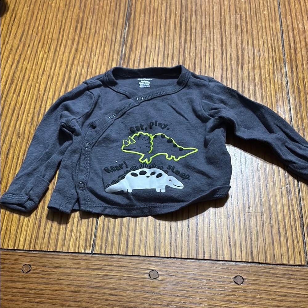Kids Dinosaur Graphic Shirt - Black